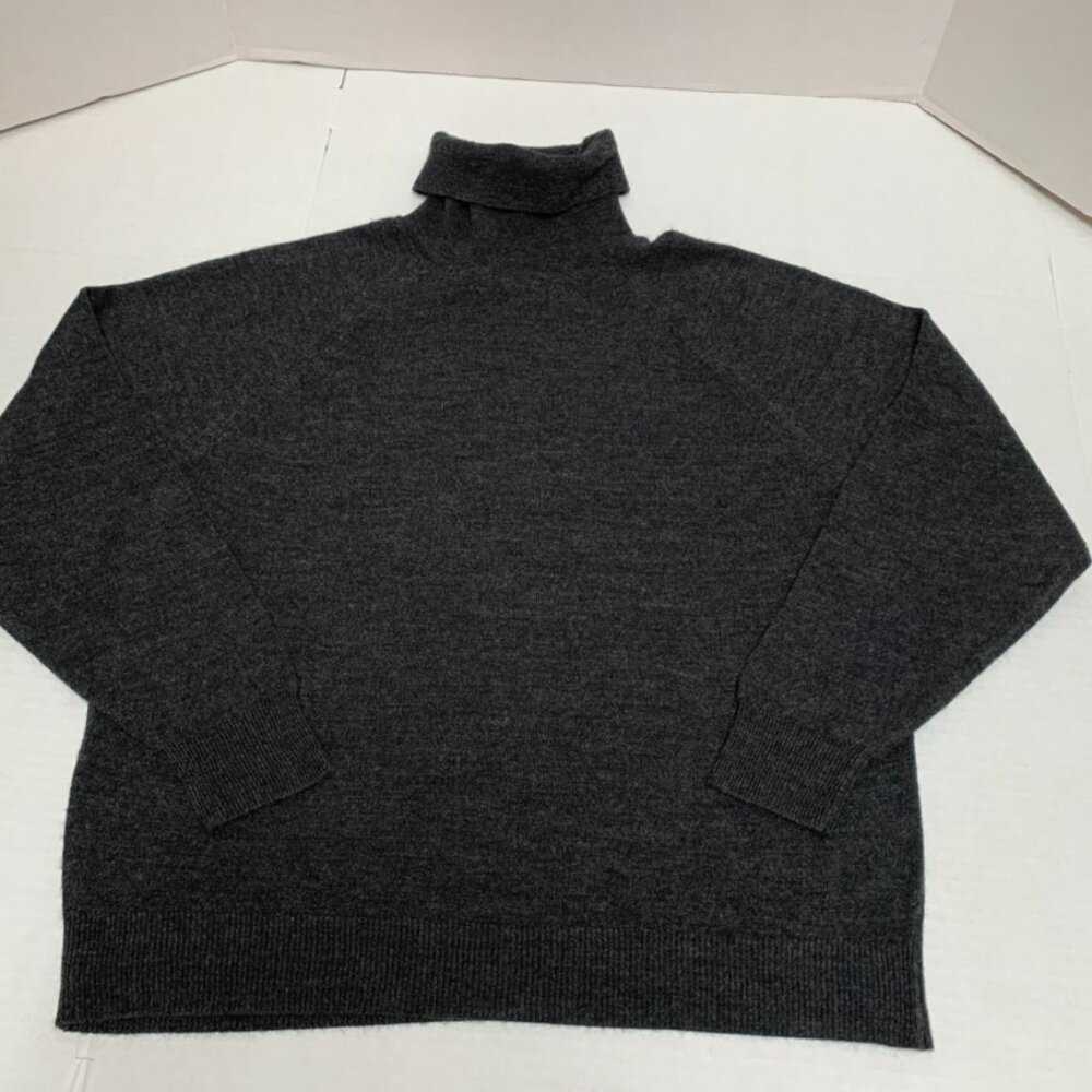 Vintage Designers Originals Womens  Large Charcoal Gray Turtleneck Sweater
